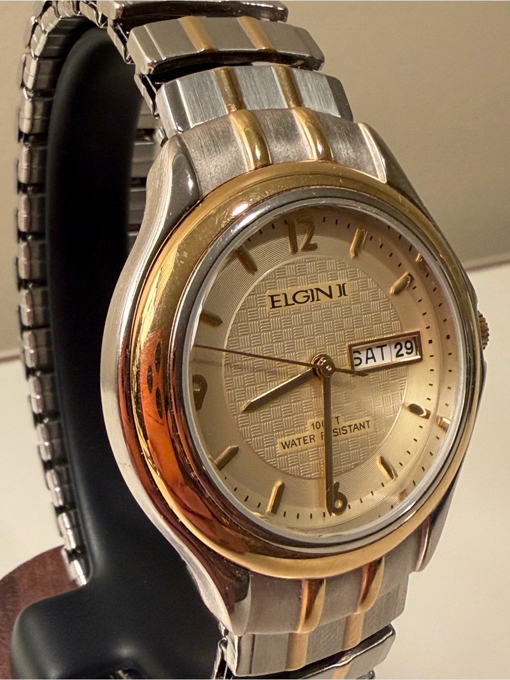 Vintage Elgin II Two-Tone Watch – 36mm | Day/Date | 100ft